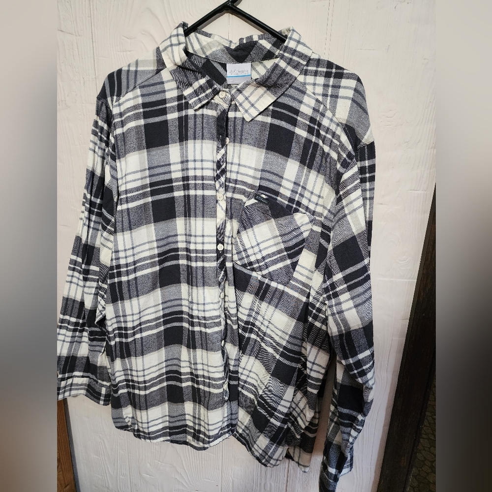 Columbia Women's 3X Flannel Long Sleeve Blouse